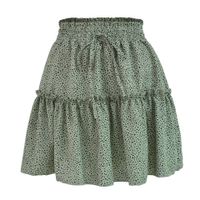 Summer Fashion Polka Dots Polyester Chiffon Above Knee Skirts sku image 21