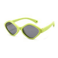 Cute Solid Color Tac Square Full Frame Kids Sunglasses sku image 2