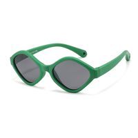 Cute Solid Color Tac Square Full Frame Kids Sunglasses sku image 5