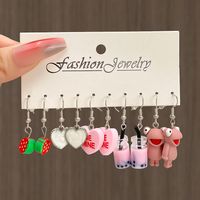 1 Set Fashion Geometric Arylic Alloy Plating Artificial Pearls Women's Drop Earrings sku image 5