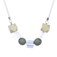 1 Piece Fashion Round Square Plastic Wood Resin Women's Necklace main image 5
