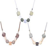 1 Piece Fashion Round Square Plastic Wood Resin Women's Necklace main image 6