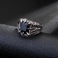 1 Piece Fashion Dragon Claw Alloy Plating Zircon Men's Rings main image 3