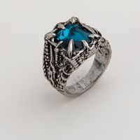 1 Piece Fashion Dragon Claw Alloy Plating Zircon Men's Rings main image 4