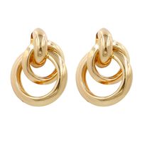 1 Pair Exaggerated Geometric Metal Plating Women's Drop Earrings sku image 1