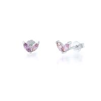 Fashion Leaf Sterling Silver Plating Inlay Artificial Diamond Ear Studs 1 Pair sku image 9