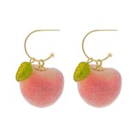 1 Pair Sweet Peach Metal Plating Women's Drop Earrings main image 2