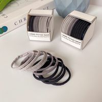 Simple Style Solid Color Cloth Rubber Band 1 Set main image 3