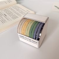 Simple Style Solid Color Cloth Rubber Band 1 Set sku image 9