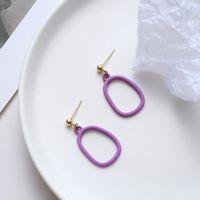 1 Pair Sweet C Shape Flower Plating Inlay Metal Artificial Gemstones Artificial Pearls Hoop Earrings Drop Earrings Ear Studs sku image 3