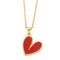 Fashion Heart Shape Copper Plating Pendant Necklace 1 Piece sku image 2