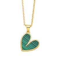 Fashion Heart Shape Copper Plating Pendant Necklace 1 Piece sku image 4