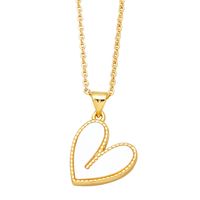 Fashion Heart Shape Copper Plating Pendant Necklace 1 Piece sku image 1
