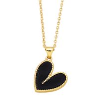 Fashion Heart Shape Copper Plating Pendant Necklace 1 Piece sku image 3