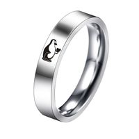 Fashion Penguin Stainless Steel Rings 1 Piece sku image 1