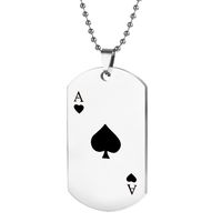 Fashion Poker Stainless Steel Plating Pendant Necklace 1 Piece main image 6