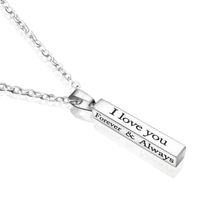 1 Piece Fashion Letter Stainless Steel Couple Pendant Necklace main image 3