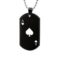 Fashion Poker Stainless Steel Plating Pendant Necklace 1 Piece main image 4