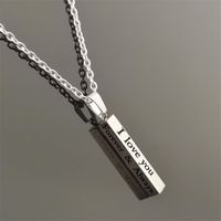 1 Piece Fashion Letter Stainless Steel Couple Pendant Necklace main image 2