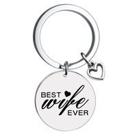 1 Piece Fashion Letter Stainless Steel Unisex Bag Pendant Keychain main image 1