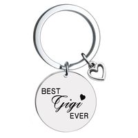 1 Piece Fashion Letter Stainless Steel Unisex Bag Pendant Keychain main image 5