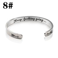 Classic Style Commute Letter 304 Stainless Steel Carving Women's Bangle sku image 9