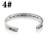 Classic Style Commute Letter 304 Stainless Steel Carving Women's Bangle sku image 5