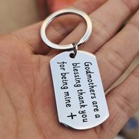 Fashion Letter Stainless Steel Bag Pendant Keychain main image 4