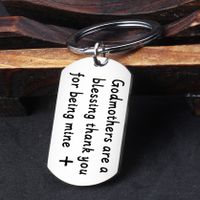 Fashion Letter Stainless Steel Bag Pendant Keychain main image 5