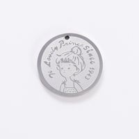 Cute Cartoon Character Stainless Steel Pendant Necklace 1 Piece sku image 2