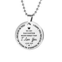 Fashion Letter Stainless Steel Plating Pendant Necklace sku image 4