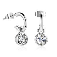 Style Simple Couleur Unie Le Cuivre Placage Incruster Zircon Boucles D'oreilles 1 Paire main image 5