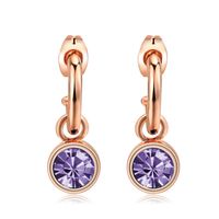 Simple Style Solid Color Copper Plating Inlay Zircon Drop Earrings 1 Pair sku image 1