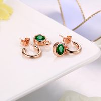 Simple Style Solid Color Copper Plating Inlay Zircon Drop Earrings 1 Pair main image 1
