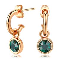 Simple Style Solid Color Copper Plating Inlay Zircon Drop Earrings 1 Pair sku image 6