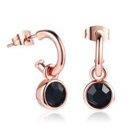 Simple Style Solid Color Copper Plating Inlay Zircon Drop Earrings 1 Pair sku image 10