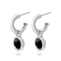 Simple Style Solid Color Copper Plating Inlay Zircon Drop Earrings 1 Pair sku image 7