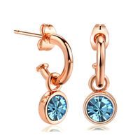 Simple Style Solid Color Copper Plating Inlay Zircon Drop Earrings 1 Pair sku image 3