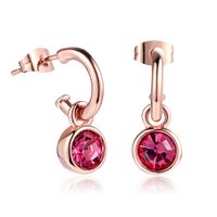 Simple Style Solid Color Copper Plating Inlay Zircon Drop Earrings 1 Pair sku image 11