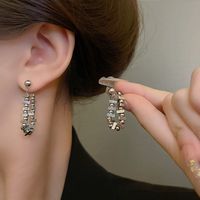 Sweet Solid Color Alloy Plating Gold Plated Women's Drop Earrings main image 3