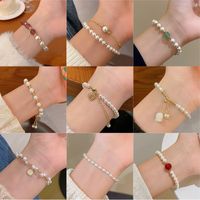 Elegant Geometric Alloy Copper Plating Artificial Pearls Women's Bracelets main image 1