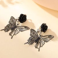 1 Pair Retro Flower Butterfly Alloy Women's Ear Clips main image 3