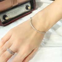 Niche Nouvelle Mode Simple Bracelet En Acier Au Titane Plaqué En Forme De Coeur 18k Pour Les Femmes sku image 2