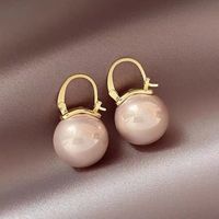 Fashion Geometric Copper Inlay Artificial Pearls Earrings 1 Pair sku image 1