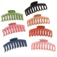 Simple Style Classic Style Solid Color Plastic Resin Hair Claws main image 3