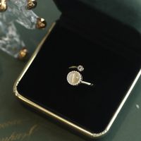 Fashion Round Copper Inlay Opal Zircon Women's Rings Earrings Necklace sku image 1