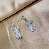 Mode Herzform Schmetterling Bogenknoten Kupfer Inlay Künstliche Perlen Hülse Zirkon Ohrringe 1 Paar sku image 22