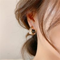 Fashion Heart Shape Butterfly Bow Knot Copper Inlay Artificial Pearls Shell Zircon Earrings 1 Pair sku image 32
