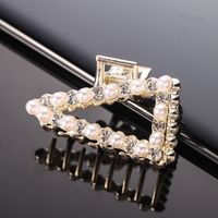 Simple Style Solid Color Alloy Inlay Rhinestones Hair Claws 1 Piece sku image 2