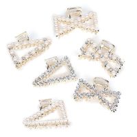 Simple Style Solid Color Alloy Inlay Rhinestones Hair Claws 1 Piece main image 4